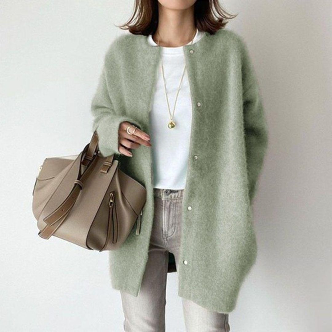 Melissa | Cardigan with Crew Neck and Long Sleeves