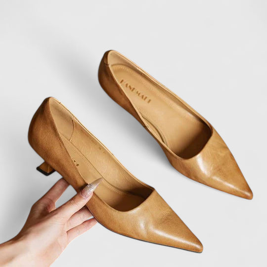 Nadine | Heels with Pointed Toe and Sculptural Heel