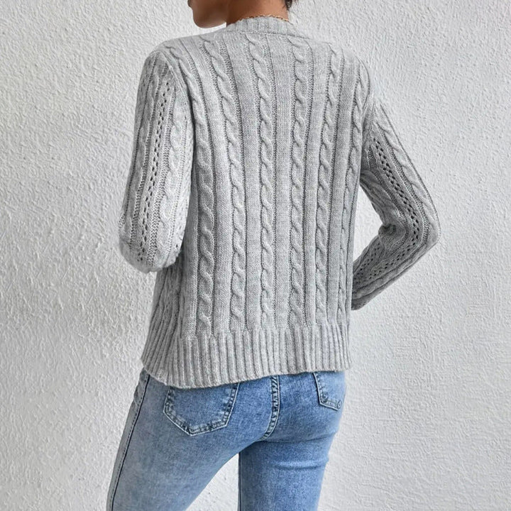 Natalie | Cardigan with Cable Knit and Button Front