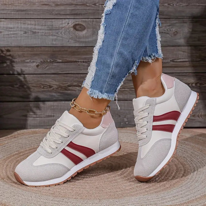 Patricia | Sneakers with Perforated Upper and Lace Up Closure