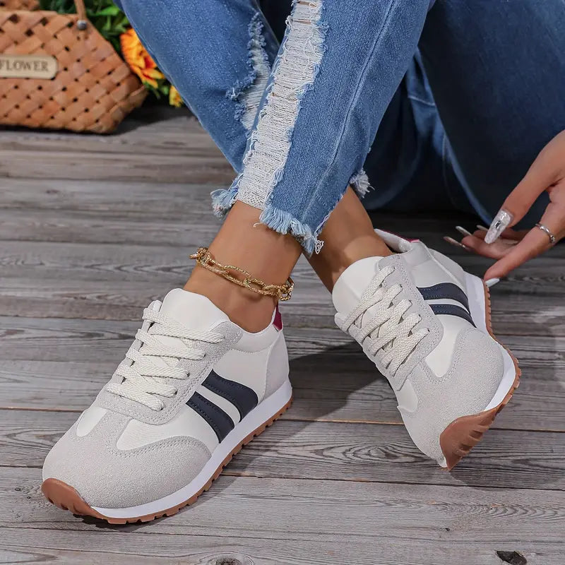 Patricia | Sneakers with Perforated Upper and Lace Up Closure