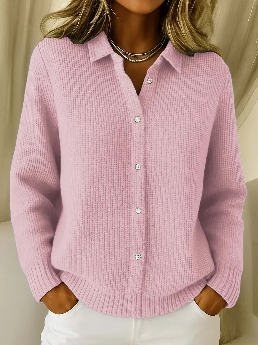 Peggy | Button Up Shirt with Collared Neck and Ribbed Cuffs