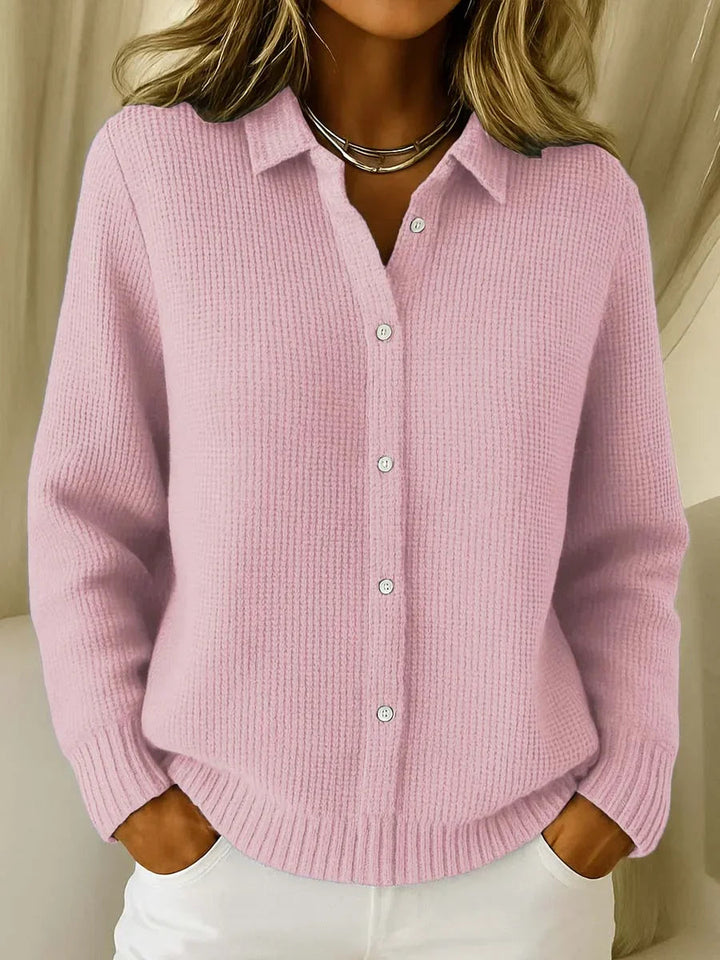 Peggy | Button Up Shirt with Collared Neck and Ribbed Cuffs