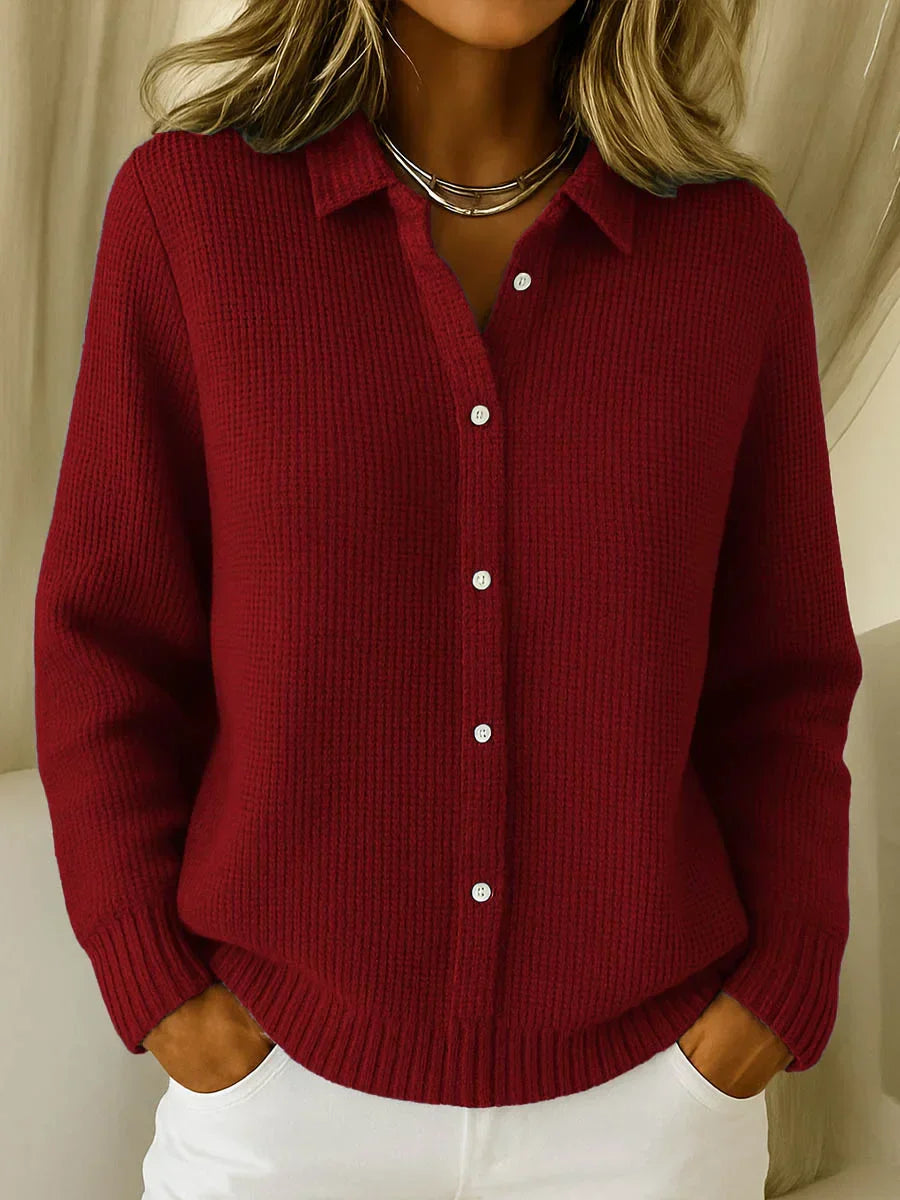 Peggy | Button Up Shirt with Collared Neck and Ribbed Cuffs