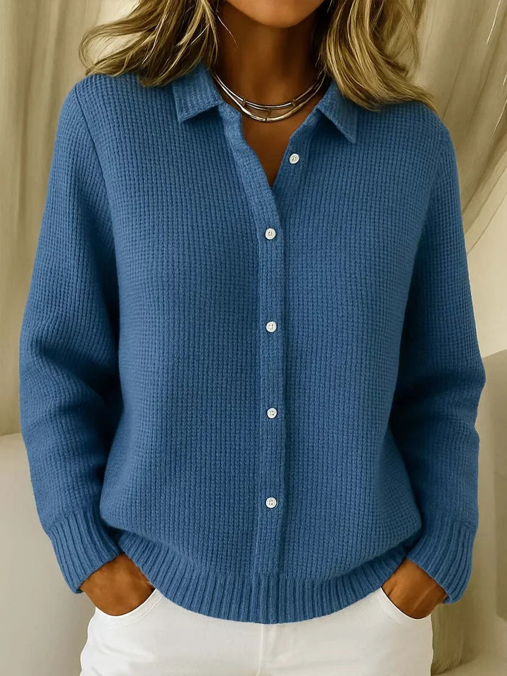 Peggy | Button Up Shirt with Collared Neck and Ribbed Cuffs