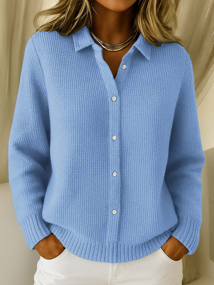 Peggy | Button Up Shirt with Collared Neck and Ribbed Cuffs