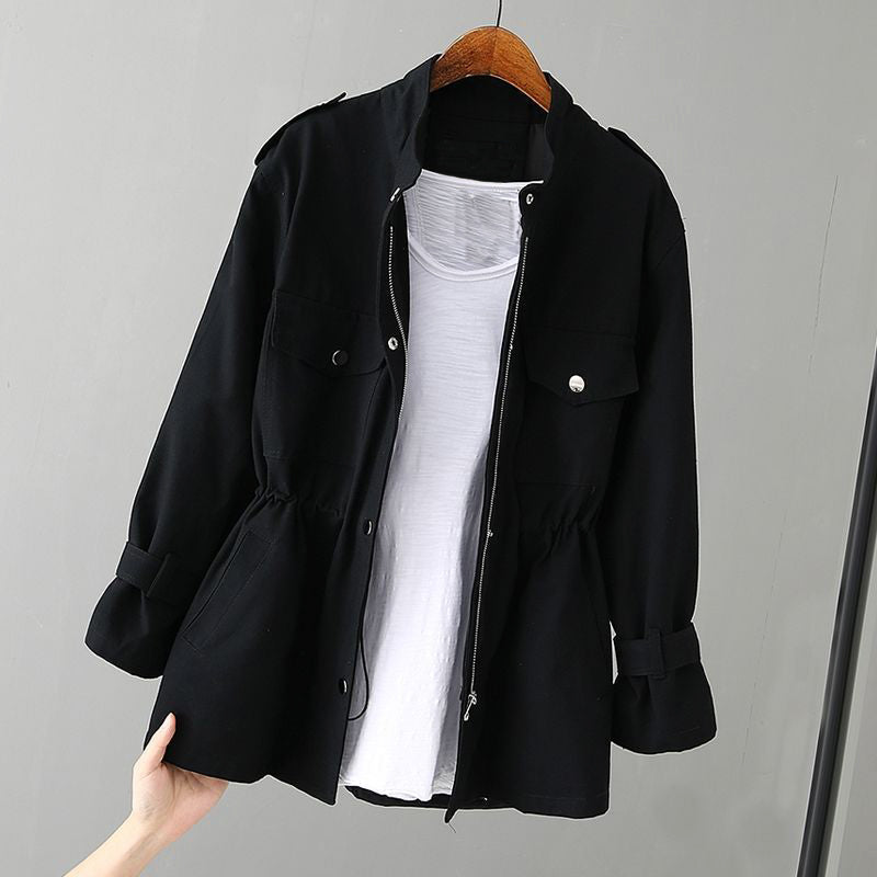 Peggy | Utility Jacket with Zipper and Pocket Detail