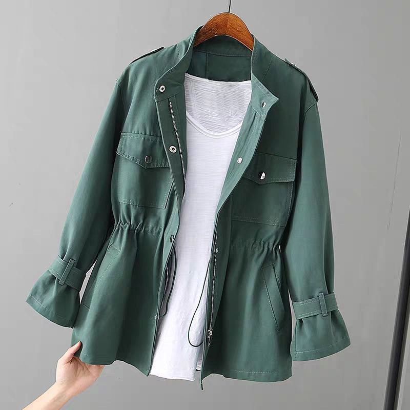 Peggy | Utility Jacket with Zipper and Pocket Detail