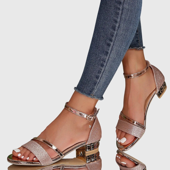 Phyllis | Heeled Sandals with Ankle Strap and Block Heel