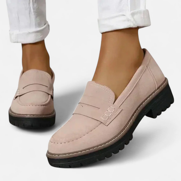 Roberta | Loafers with Chunky Sole and Strap Detail