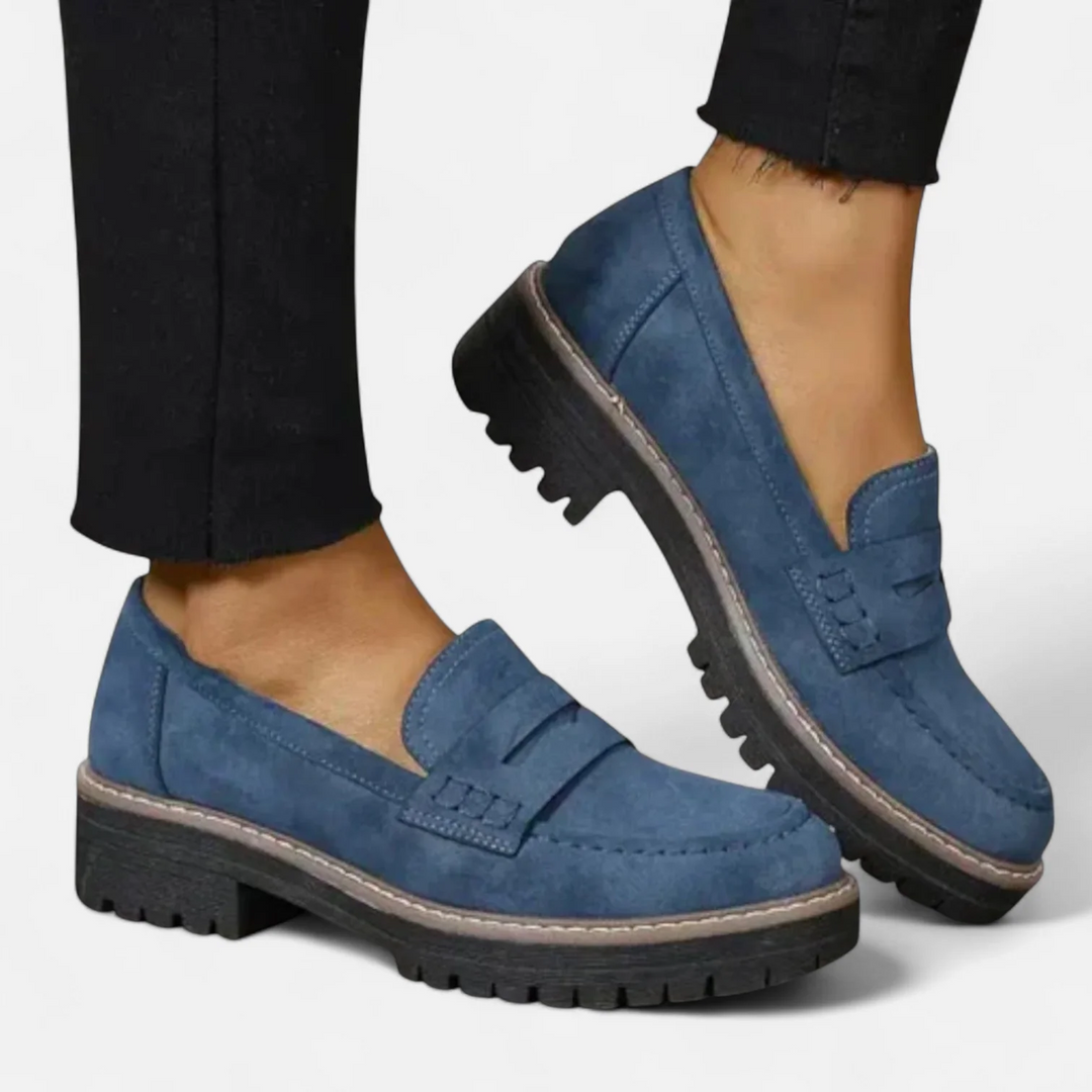 Roberta | Loafers with Chunky Sole and Strap Detail