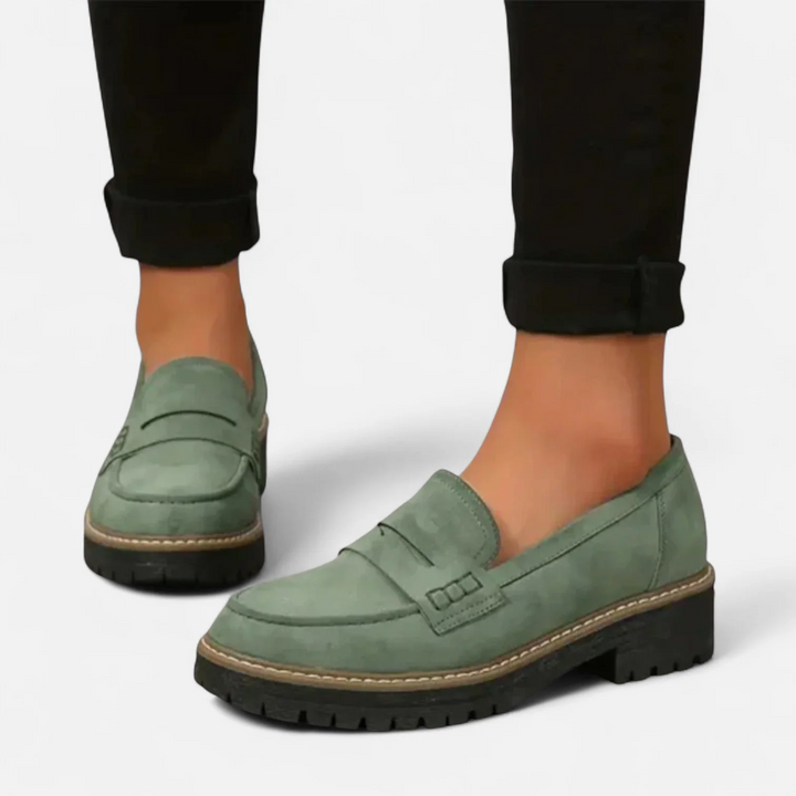 Roberta | Loafers with Chunky Sole and Strap Detail