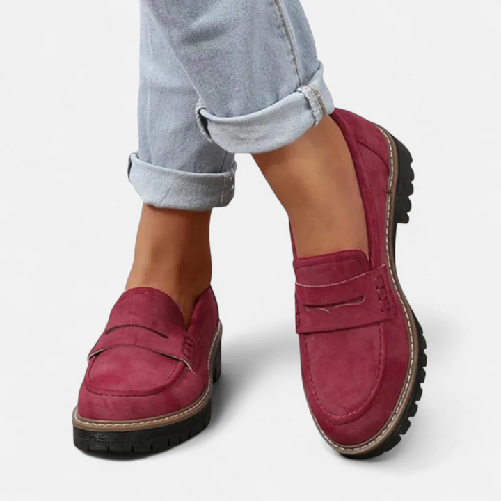 Roberta | Loafers with Chunky Sole and Strap Detail