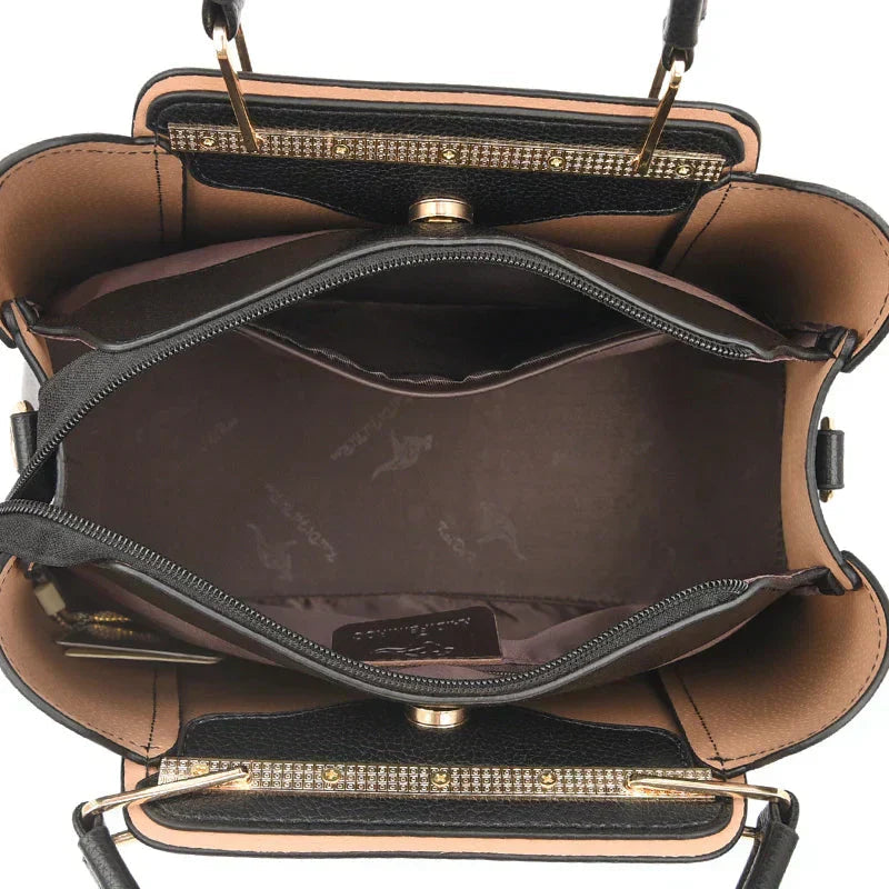 Roberta | Top Handle Bag with Chain Detail and Shoulder Strap