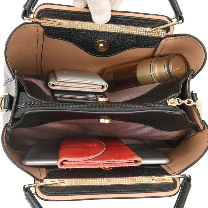 Roberta | Top Handle Bag with Chain Detail and Shoulder Strap