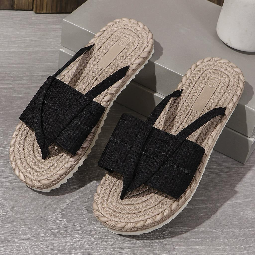 Sharon | Slide Sandals with Crisscross Straps and Espadrille Sole