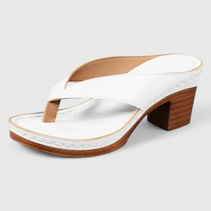 Sherry | Orthopedic Block Heel Sandals with Flip Flop Straps