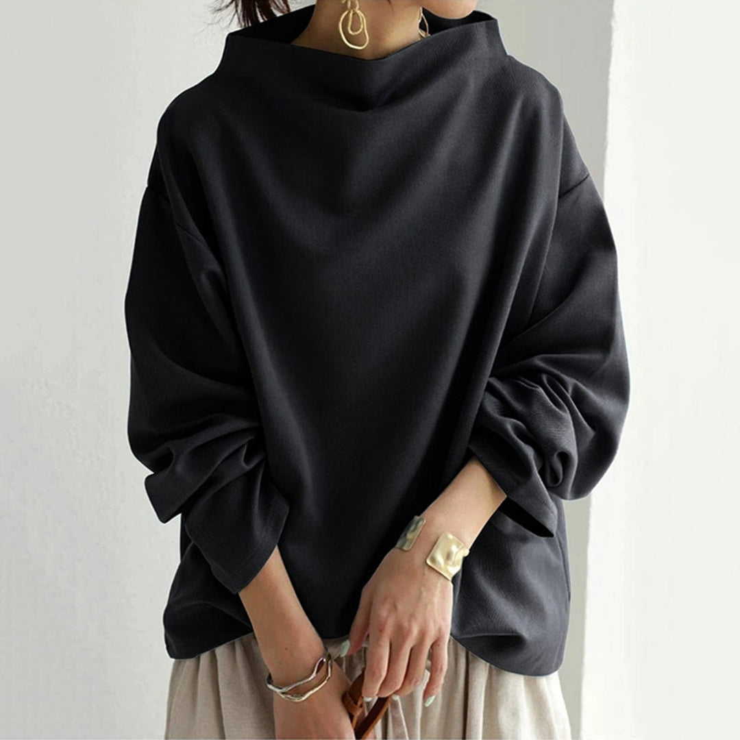 Simone | High Neck Casual Top with Long Sleeves