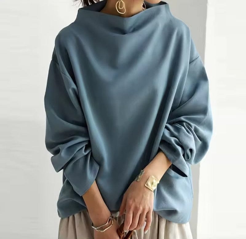 Simone | High Neck Casual Top with Long Sleeves