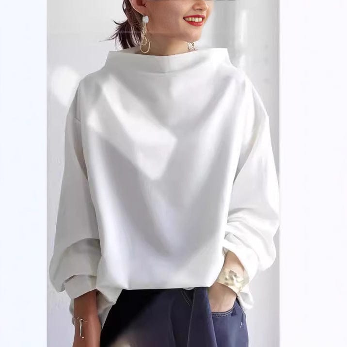 Simone | High Neck Casual Top with Long Sleeves