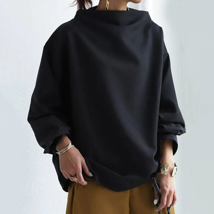 Simone | High Neck Casual Top with Long Sleeves