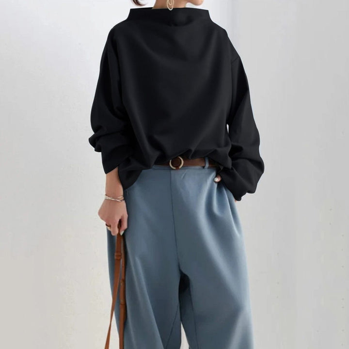 Simone | High Neck Casual Top with Long Sleeves