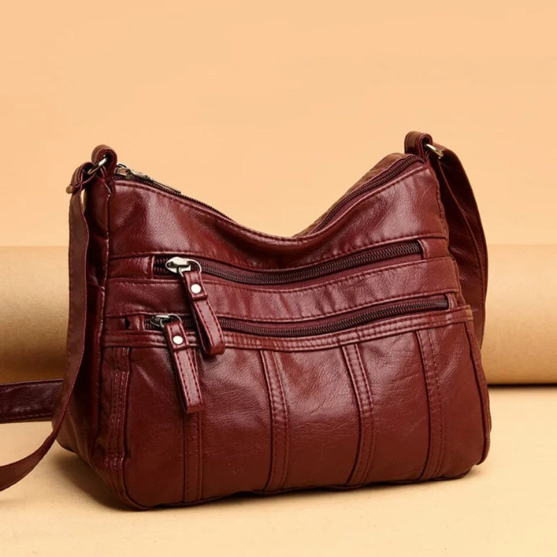 Susan | Crossbody Bag with Multiple Zippers and Pockets