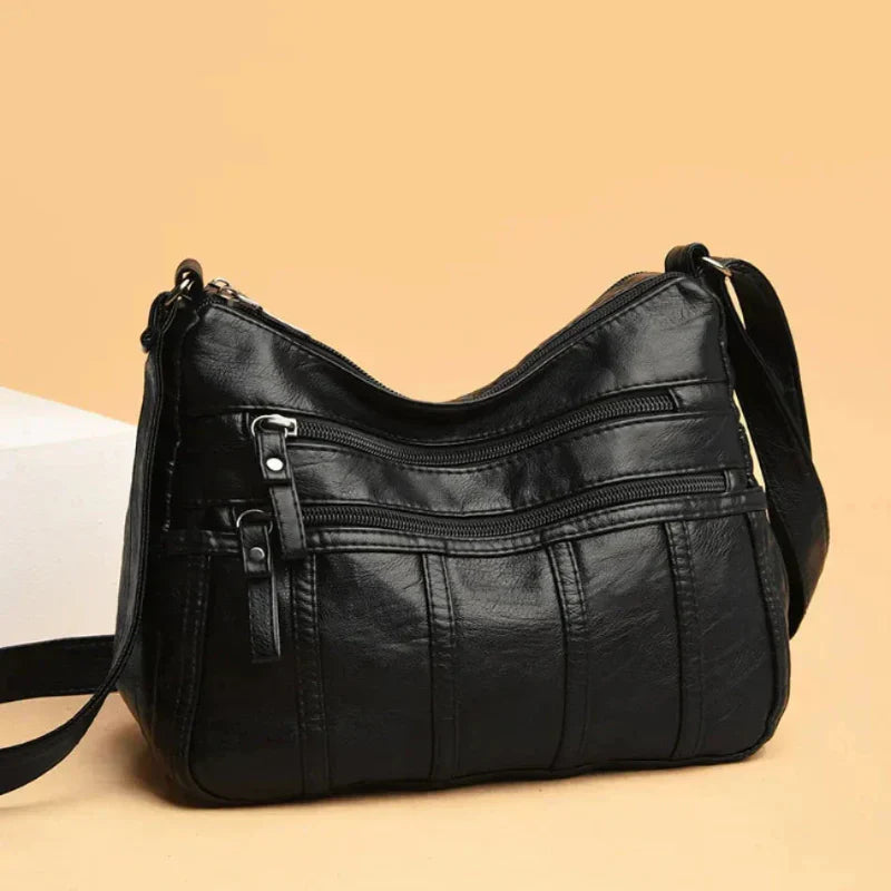 Susan | Crossbody Bag with Multiple Zippers and Pockets