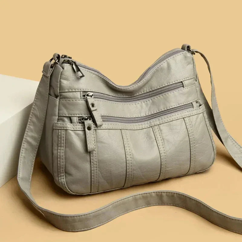 Susan | Crossbody Bag with Multiple Zippers and Pockets