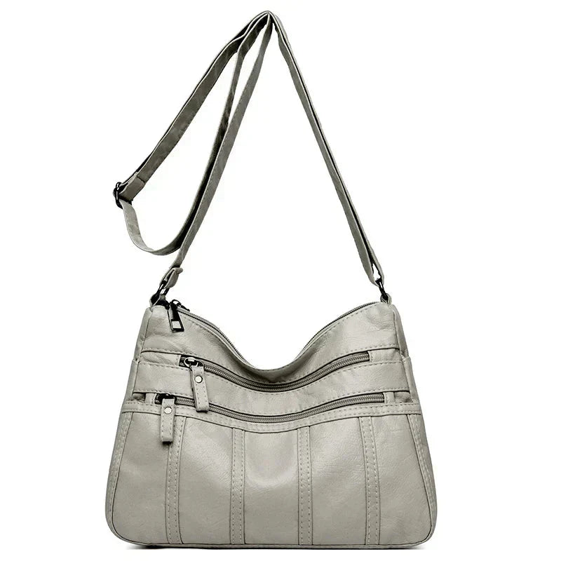 Susan | Crossbody Bag with Multiple Zippers and Pockets
