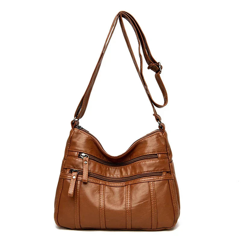 Susan | Crossbody Bag with Multiple Zippers and Pockets
