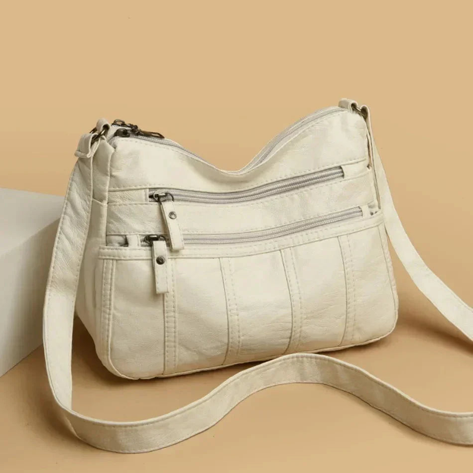 Susan | Crossbody Bag with Multiple Zippers and Pockets