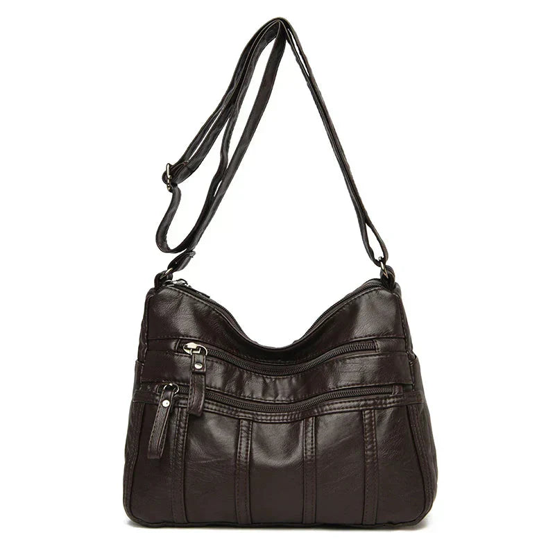 Susan | Crossbody Bag with Multiple Zippers and Pockets