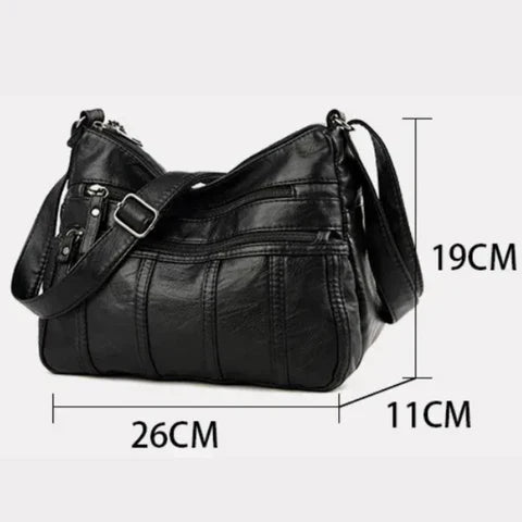 Susan | Crossbody Bag with Multiple Zippers and Pockets