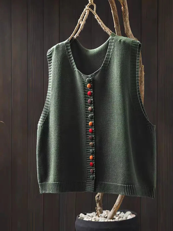 Tammy | Cardigan Vest with V Neck and Button Front