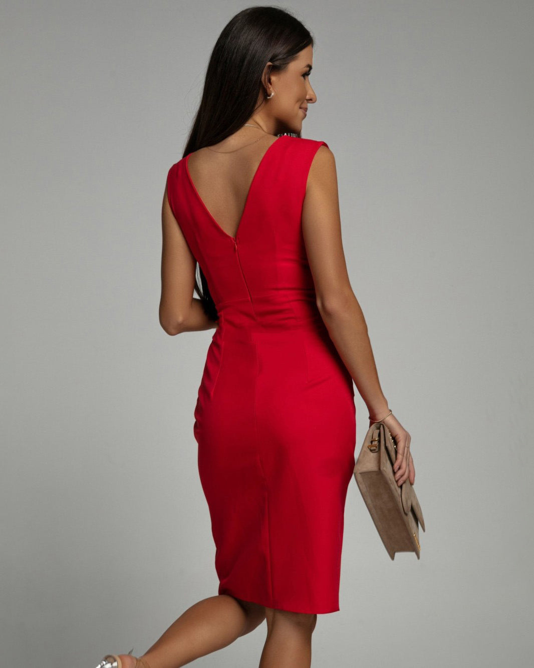 Tracy | mini dress with V Neck and Sleeveless