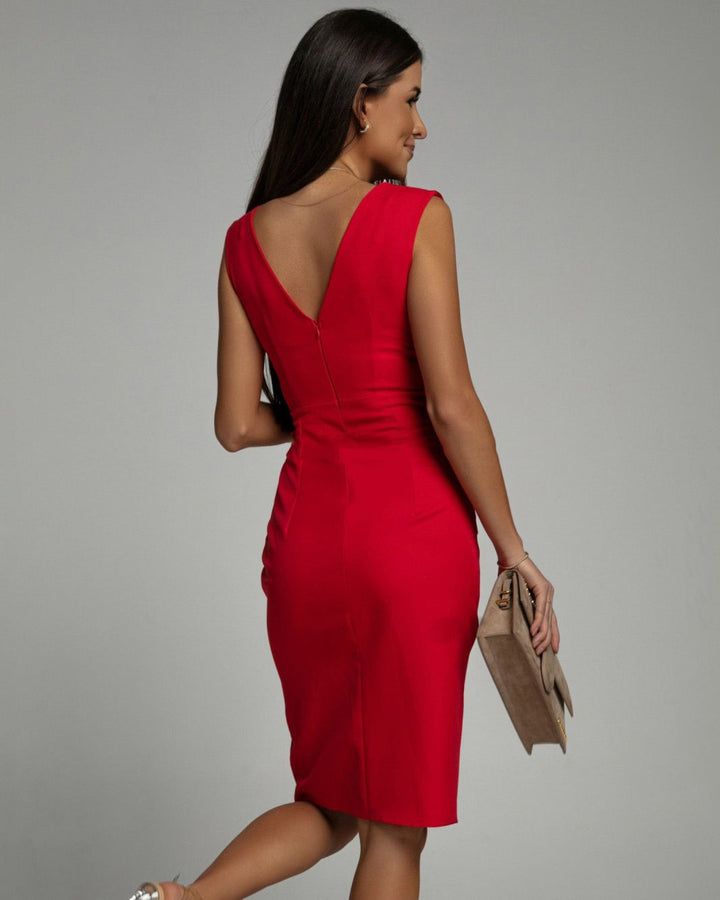 Tracy | mini dress with V Neck and Sleeveless