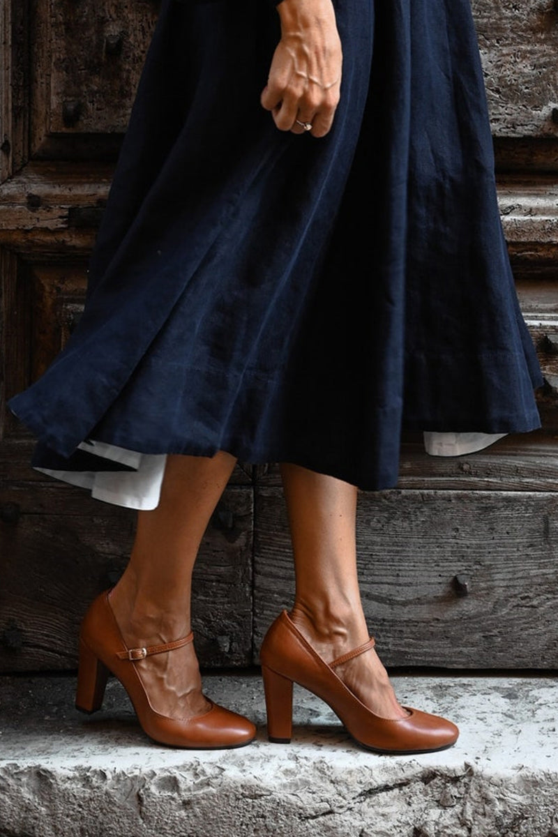 Vanessa | Mary Jane Heels with Block Heel and Ankle Strap