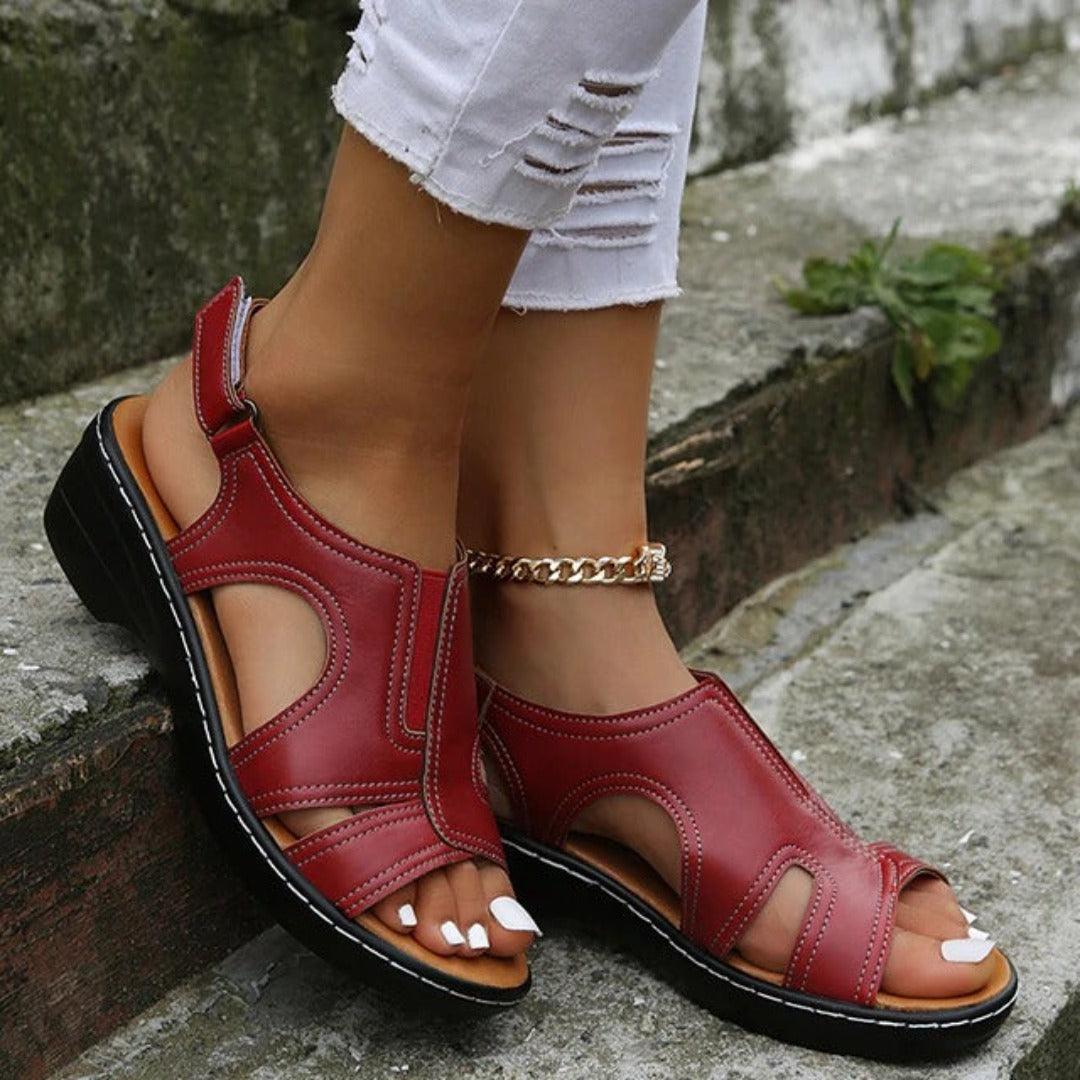 Vanessa | Orthopedic Sandals with Wedge Heel and Adjustable Strap