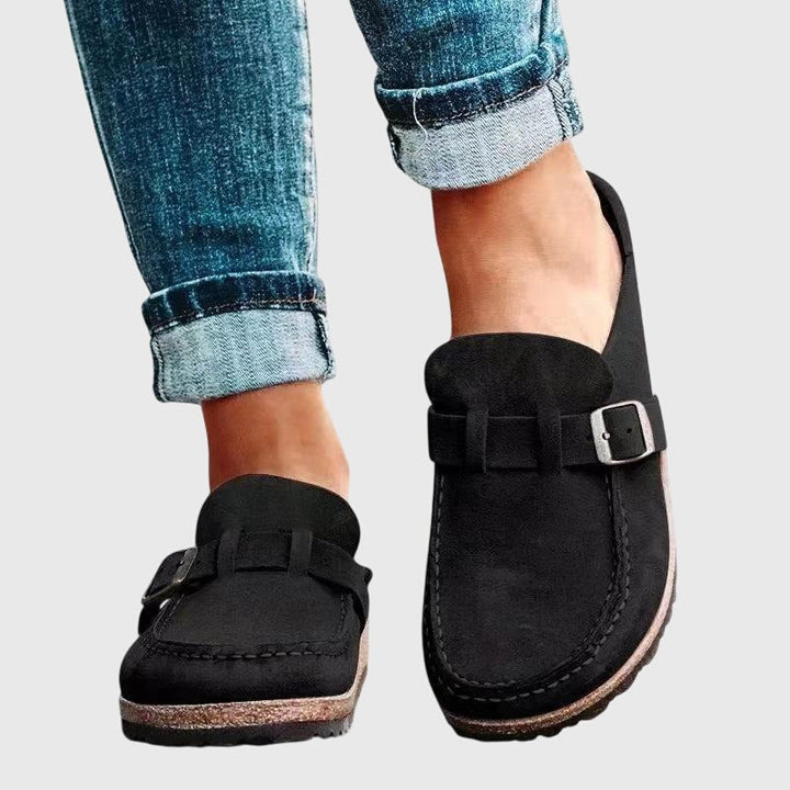 Vicki | Clogs with Buckle Strap and Contoured Sole