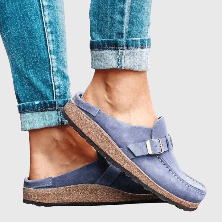 Vicki | Clogs with Buckle Strap and Contoured Sole