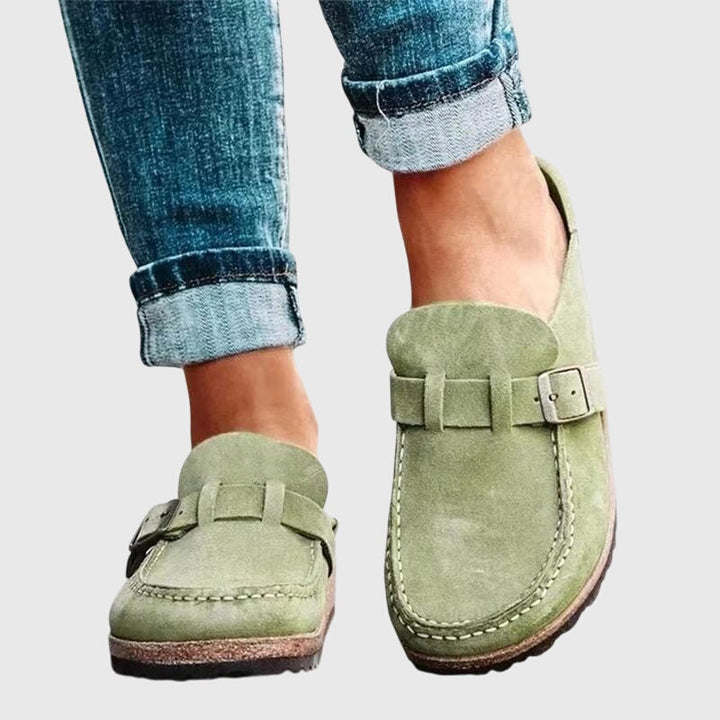 Vicki | Clogs with Buckle Strap and Contoured Sole