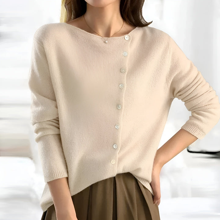 Virginia | Cardigan with Asymmetrical Button Closure